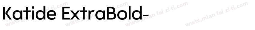 Katide ExtraBold字体转换